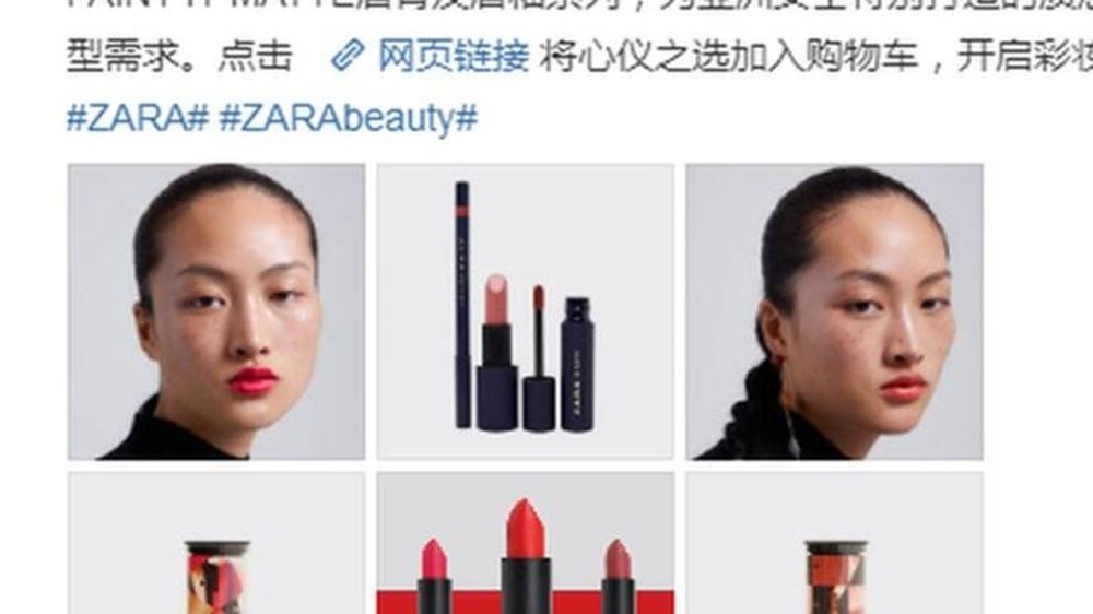 Alguns questionaram em redes sociais de a Zara queria 'enfeiar' o povo chinês apresentando uma modelo sardenta 