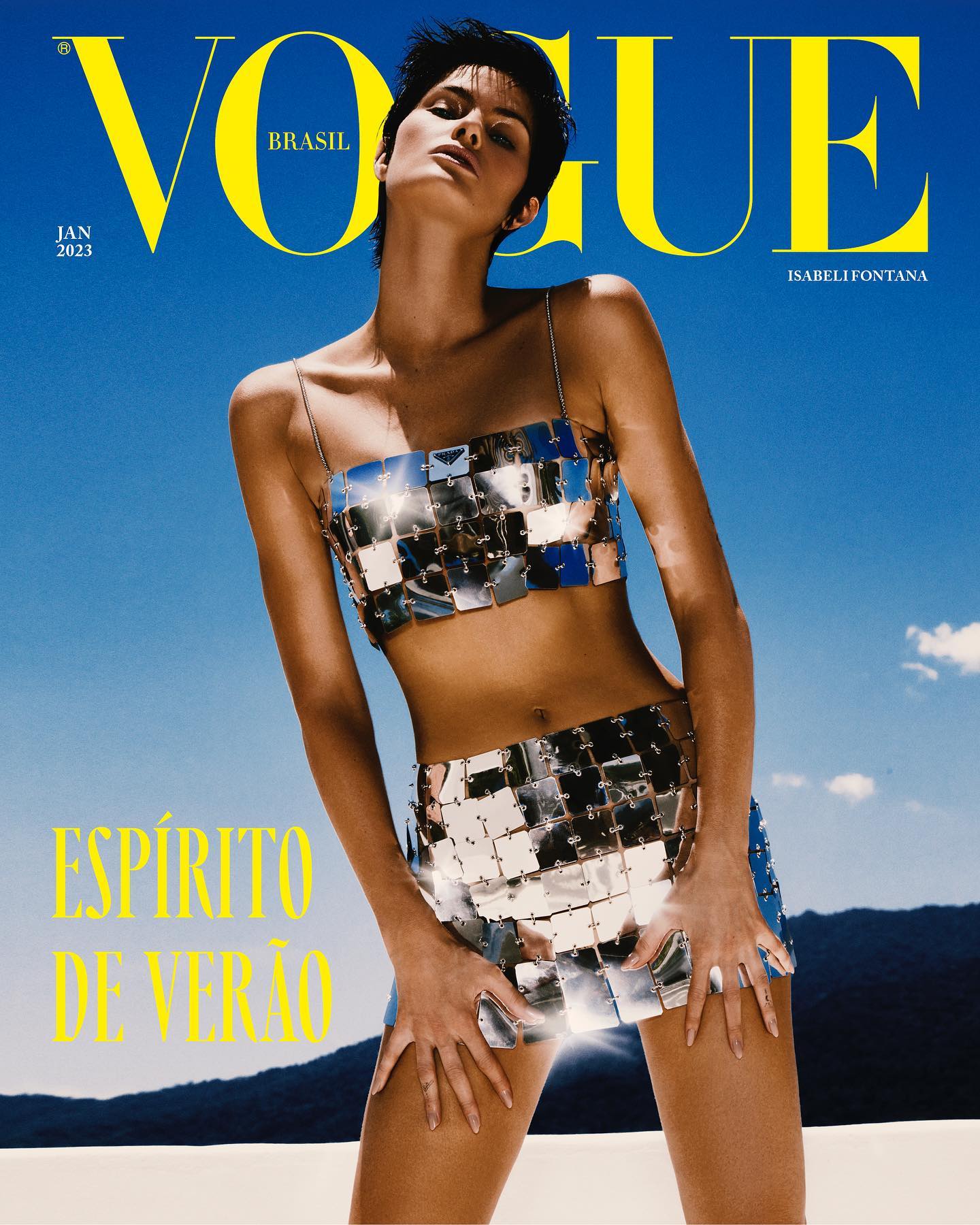 A modelo Isabeli Fontana para a revista Vogue Brasil - Agências de Modelos e Top Models