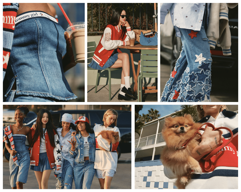 De jeans desfiados e blusões universitários a jeans com estampa de estrelas, a coleção Tommy Girl de primavera 2025 mistura elementos de arquivo com um estilo moderno