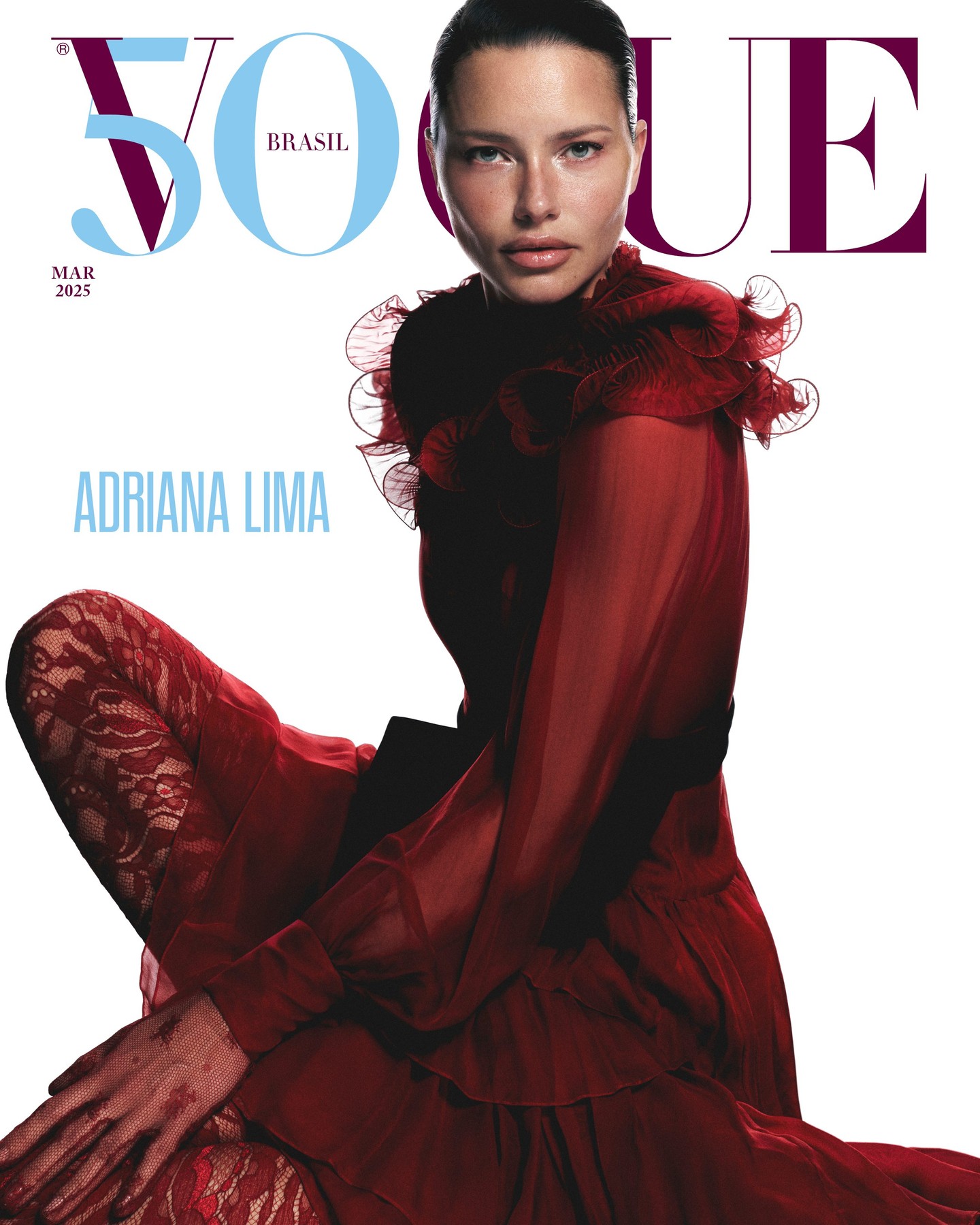 Adriana Lima para a revista Vogue edição 50 anos - Models Brasil Agências de Modelos e Top Models